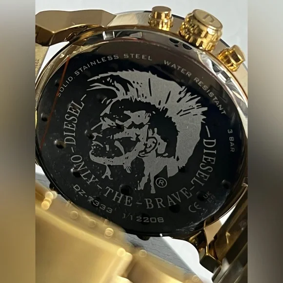 💰SOLD - DZ7333 - Diesel Men’s Mr. Daddy 2.0 Gold-Tone Chronograph Watch - Picture 10 of 13